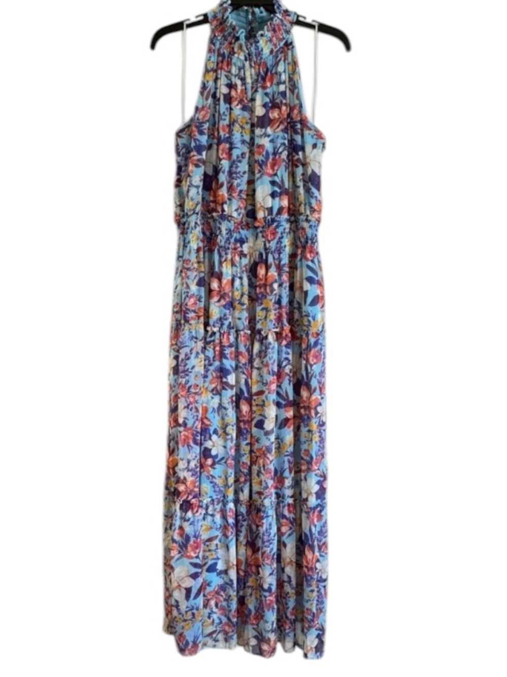 NWT Taylor Chiffon Maxi Dress in Aquamarine Mauve